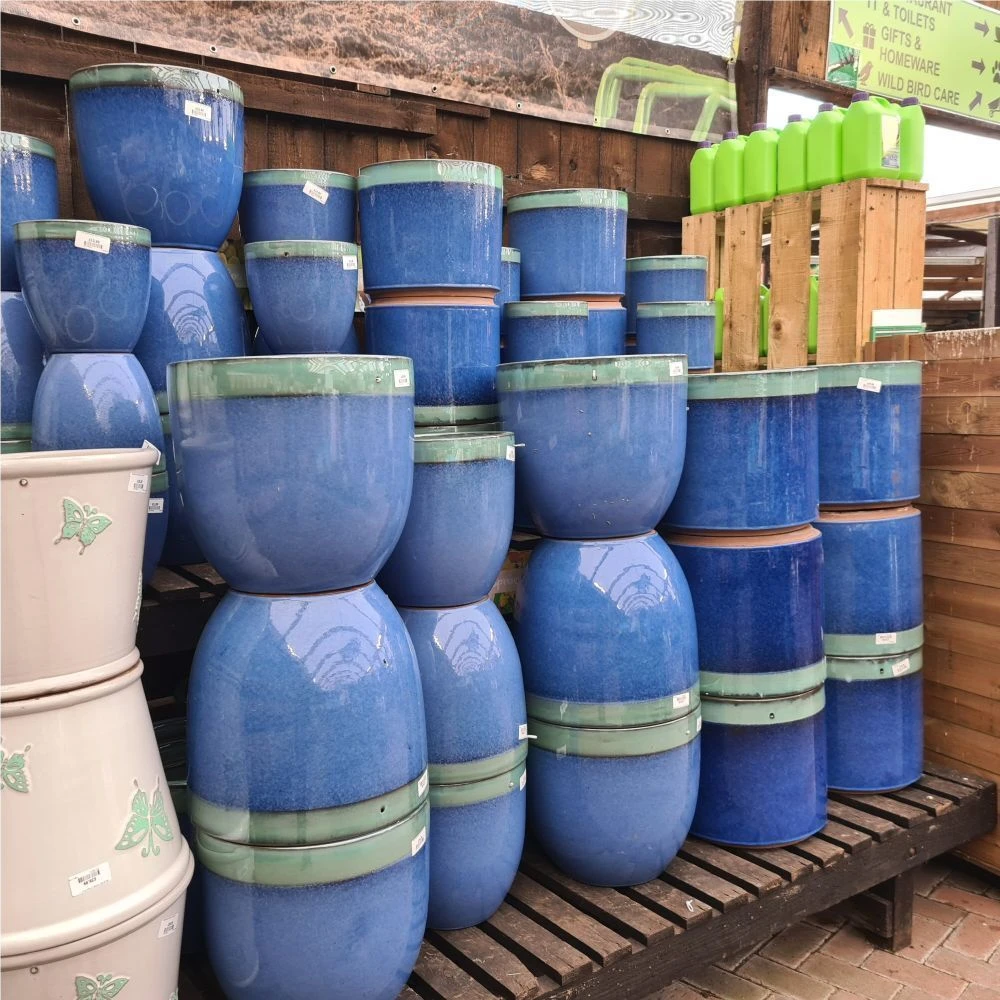 Woodlodge 31cm Sapphire Two Tone Cylinder Pot 4 Woodlodge 31cm Sapphire Two Tone Cylinder Pot - Image 2