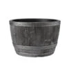 Stewarts 61cm Pewter Effect Blenheim Half Barrel Planter -Cheap Shrub And Spray Store 5011431409312