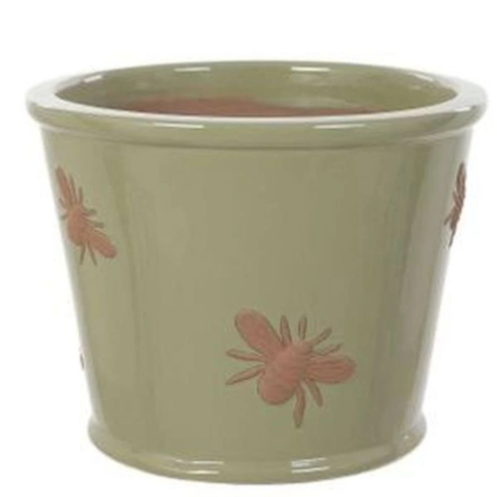 Woodlodge 31cm Glazed Green Bee Pot 3 Woodlodge 31cm Glazed Green Bee Pot