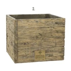 Woodlodge 37cm Heritage Oak Square Planter -Cheap Shrub And Spray Store 5021346487725 3