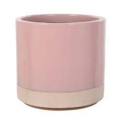 Woodlodge 38cm Pastel Pink Glazed Pot