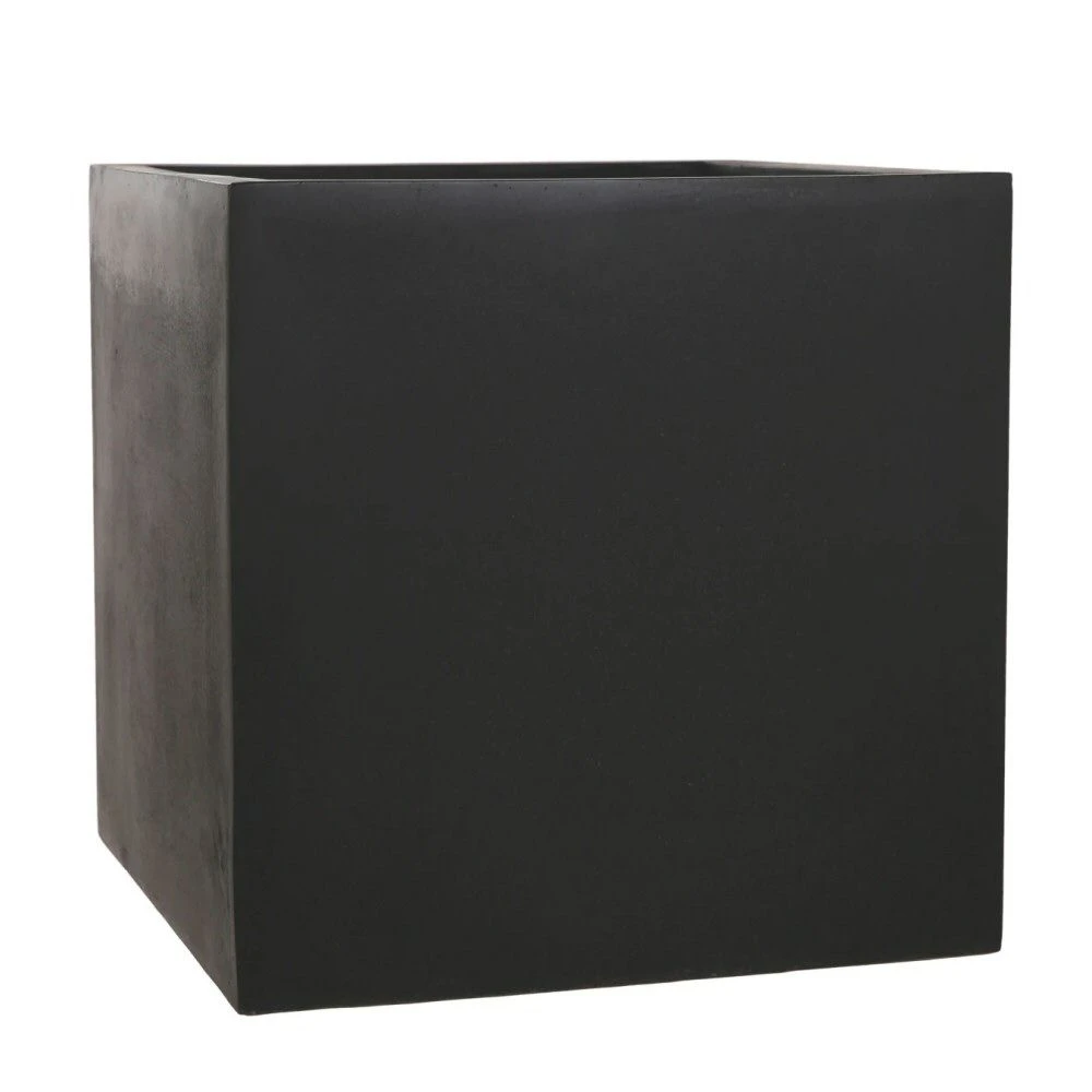 Woodlodge 50cm Black Polylite Cube Planter 3 Woodlodge 50cm Black Polylite Cube Planter