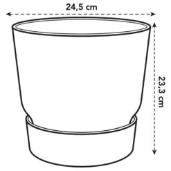 Elho 25cm Leaf Green Greenville Round Planter -Cheap Shrub And Spray Store 8711904332433 3