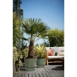 Elho 25cm Leaf Green Greenville Round Planter -Cheap Shrub And Spray Store 8711904332433 4