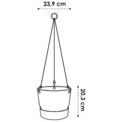 Elho 24cm Leaf Green Greenville Hanging Basket Planter 9 Elho 24cm Leaf Green Greenville Hanging Basket Planter -Cheap Shrub And Spray Store 8711904332440 3
