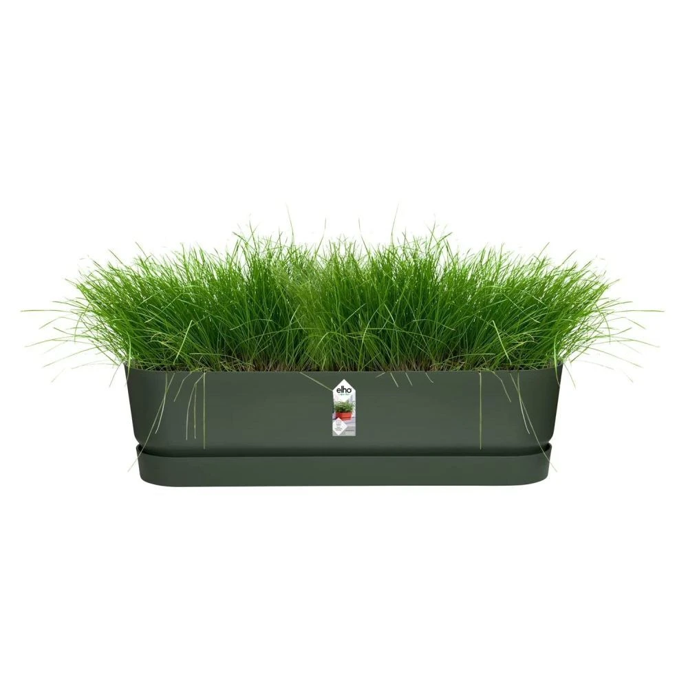 Elho 70cm Leaf Green Greenvillle Long Trough Planter 4 Elho 70cm Leaf Green Greenvillle Long Trough Planter - Image 2